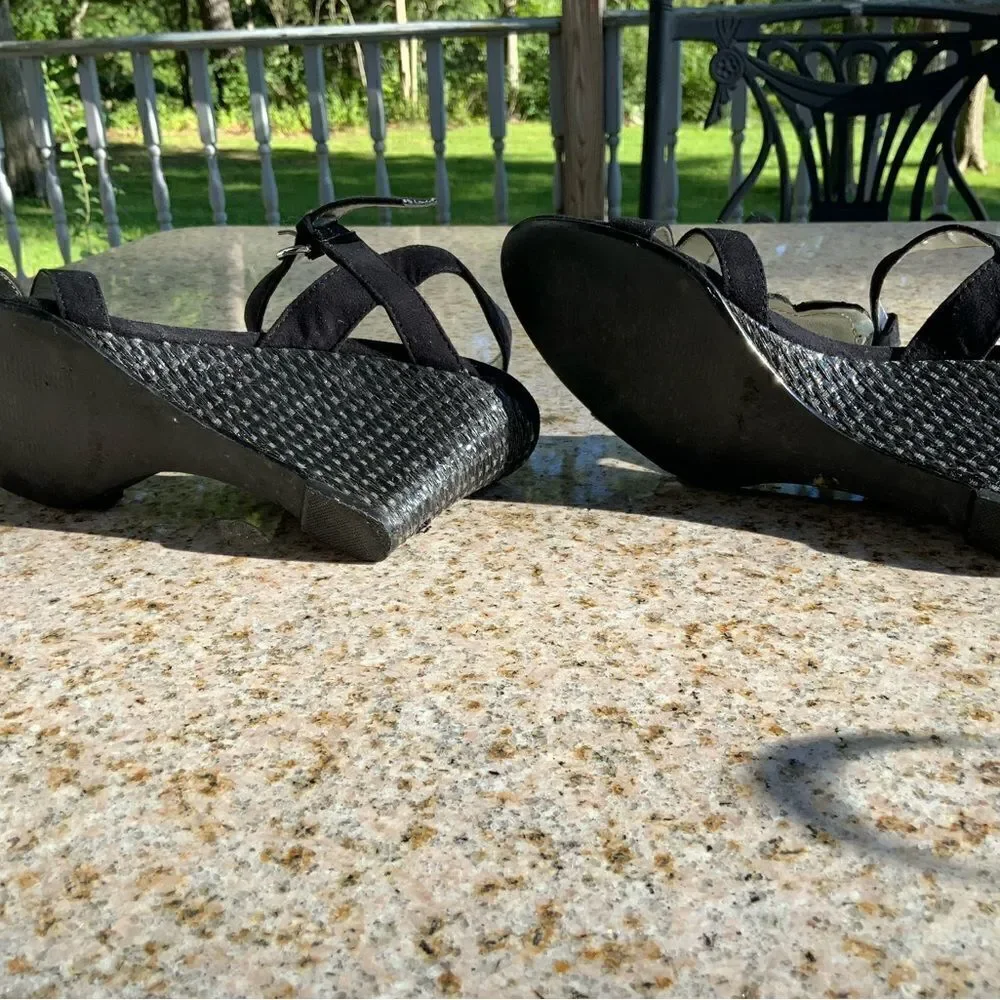 Alfani Black & Silver Wedge Shoes
